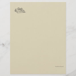 Book Pile- Minimalist Book Lover Briefbogen