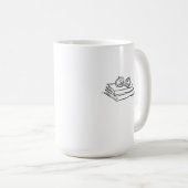 Book Pile- Minimalist Book Lover  Kaffeetasse (VorderseiteRechts)