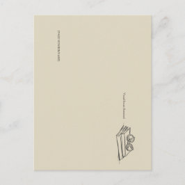 Book Pile- Minimalist Book Lover Postkarte