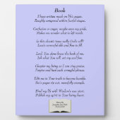 Book Poetry Plaque Fotoplatte (Vorderseite)