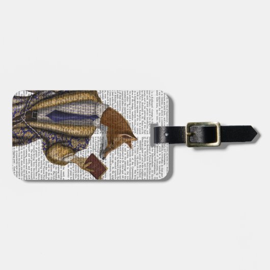 Book Reader Fox Gepäckanhänger (Vorderseite horizontal)