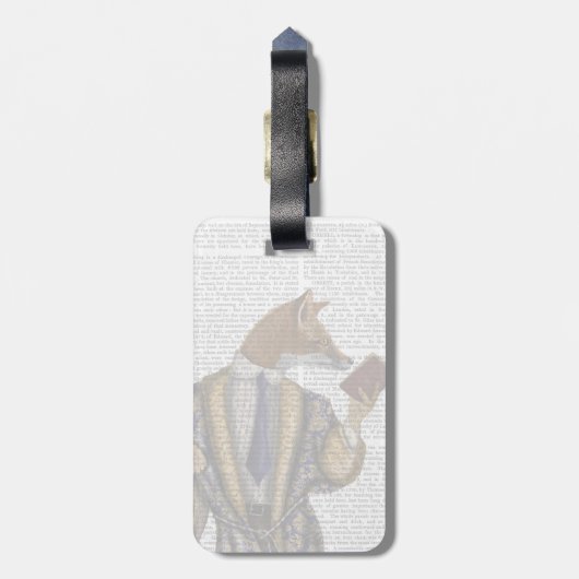 Book Reader Fox Gepäckanhänger (Rückseite vertikal)