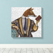 Book Reader Fox Leinwanddruck (Insitu (Holzboden))
