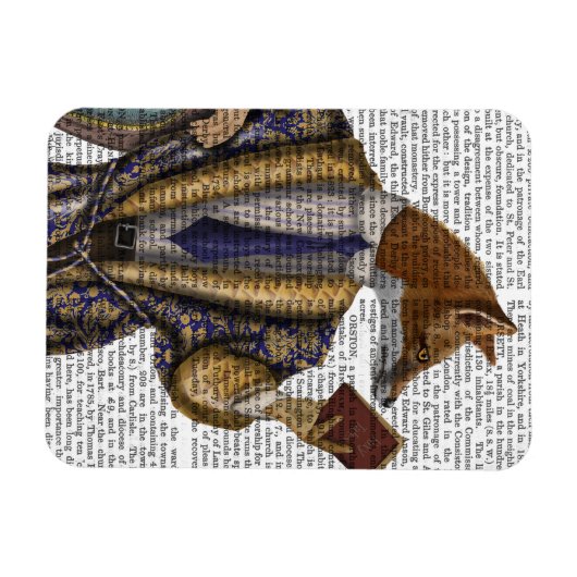 Book Reader Fox Magnet (Horizontal)