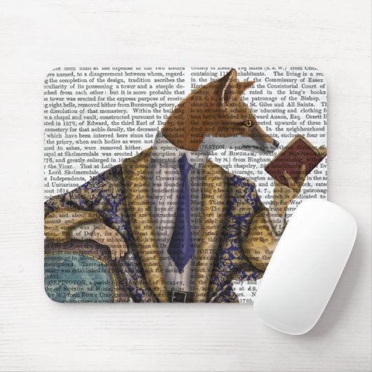 Book Reader Fox Mousepad (Mit Mouse)