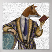 Book Reader Fox Poster (Vorne)