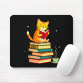 Book Reading Cat Fall Christmas For Men Women Kids Mousepad (Mit Mouse)