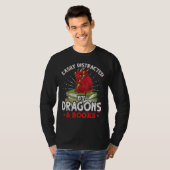 Book Reading Fantasy Creature Book Nerd Funny Book T-Shirt (Vorne ganz)