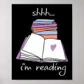 Book Reading Library Shh Im Reading Poster (Vorne)