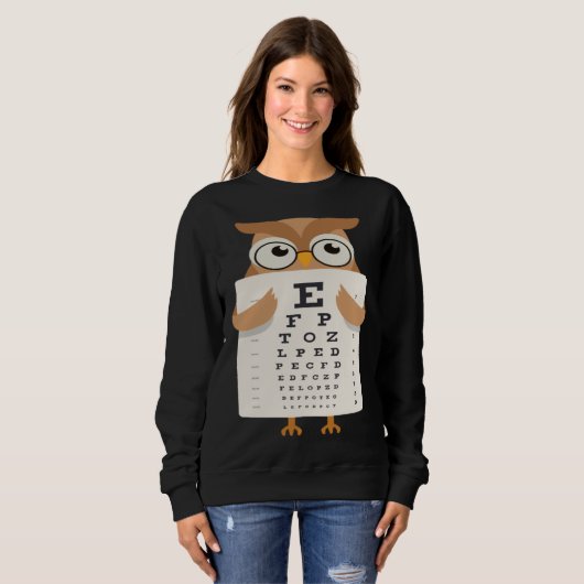 Book Reading Owl Bird Wisdom Smart Sweatshirt (Vorne ganz)