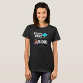 Book Reading Rainy Days Bookworm T-Shirt (Vorne ganz)