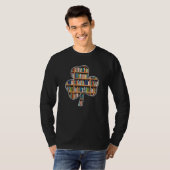 Book Reading St Patrick's Day Kleeblatt Librarian T-Shirt (Vorne ganz)