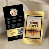 Book Release Author Foto Marketing Black & Gold Visitenkarte
