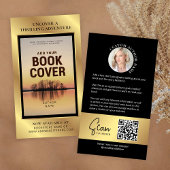 Book Release Author Foto Marketing Black & Gold Visitenkarte