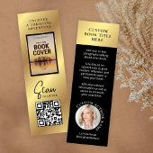 Book Release Author Foto Mini Gold Lesezeichen Car Mini Visitenkarte