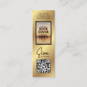 Book Release Author Foto Mini Gold Lesezeichen Car Visitenkarte (Vorderseite)
