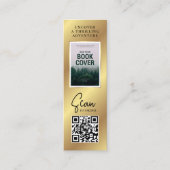 Book Release Author Foto Mini Gold Lesezeichen Car Visitenkarte (Vorderseite)