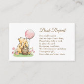 Book Request Classic Pooh Baby Shower Neutral Begleitkarte (Vorderseite)
