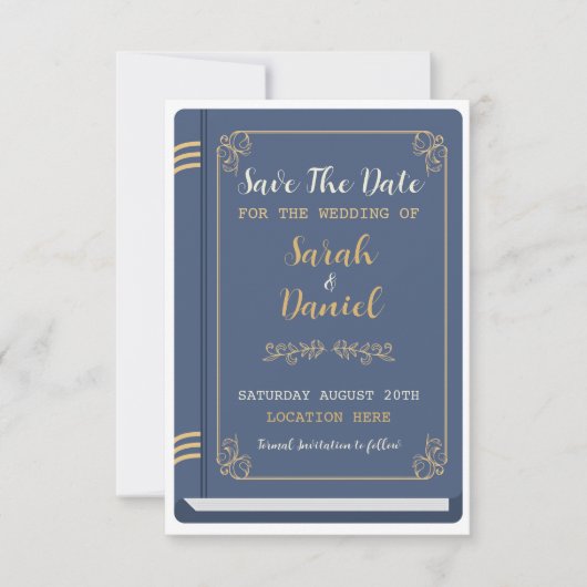 Book Save the Date Library Wedites Einladungen (Vorderseite)