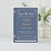 Book Save the Date Library Wedites Einladungen (Stehend Vorderseite)