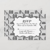 Book Shelf Design Bar Mitzvah RSVP Karte (Vorne/Hinten)