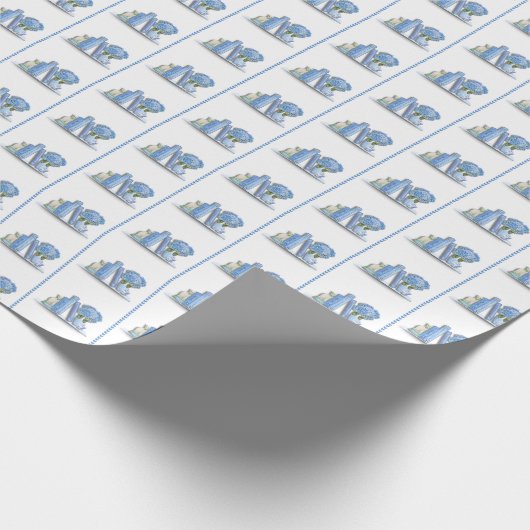 Book Shelf Wrapping Paper Geschenkpapier (Ecke)