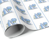 Book Shelf Wrapping Paper Geschenkpapier (Rolleneckpunkt)