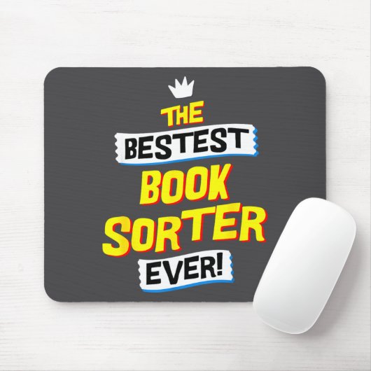 Book Sorter, Funny Job Occupation Mousepad (Mit Mouse)
