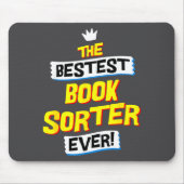 Book Sorter, Funny Job Occupation Mousepad (Vorne)