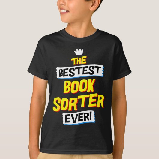 Book Sorter, Funny Job Occupation  T-Shirt (Vorderseite)