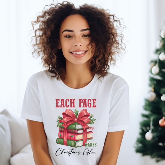 Book Stack Christmas T - Shirt