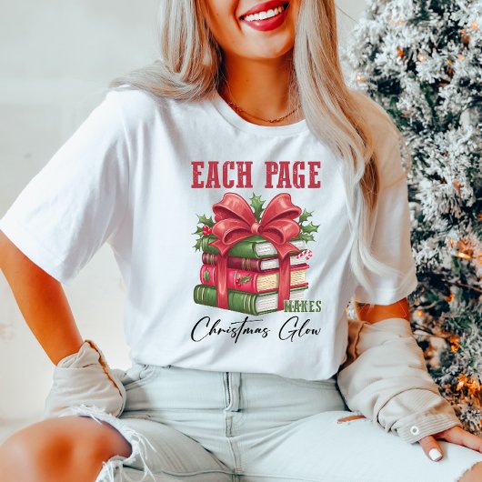 Book Stack Christmas T - Shirt
