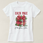 Book Stack Christmas T - Shirt (Design vorne)