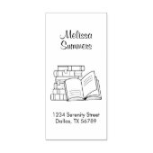 Book Stack und Open Book Address-Buchzeichen Gummistempel (Prägung)