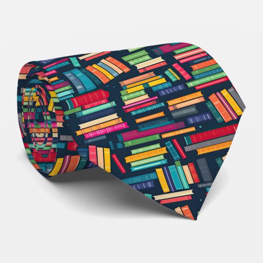 Book Stacks Necktie Krawatte (Gerollt)