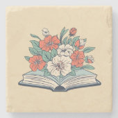 Book Stone Coaster Steinuntersetzer (Vorderseite)