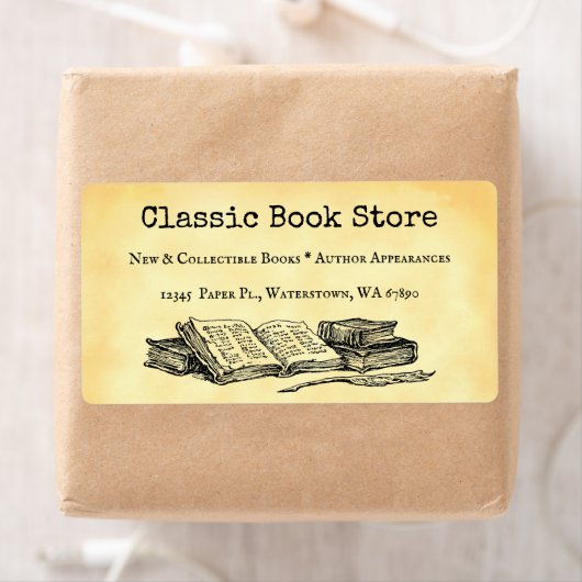 Book Store Editable Old Books and Quill (Insitu)