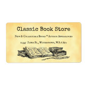 Book Store Editable Old Books and Quill (Vorne)