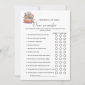 Book Story Over oder unter Brautparty Game Card Ankündigung (Vorderseite)