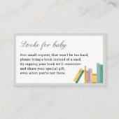 Book Theme Baby Shower Books for Baby Begleitkarte (Vorderseite)