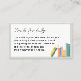 Book Theme Baby Shower Books for Baby Begleitkarte