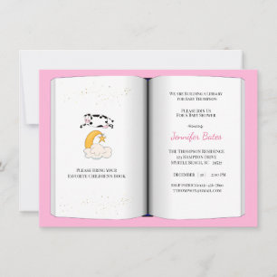 Book Theme Baby Shower Invitation (Mädchen) Einladung