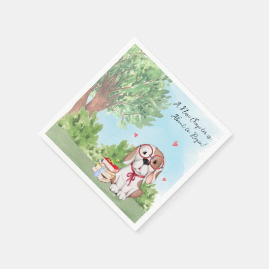 Book Theme Baby Shower Serviette (Ecke)