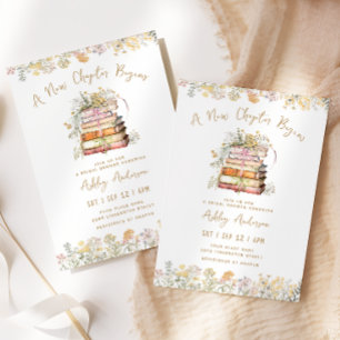 Book Theme Bridal Shower Einladung