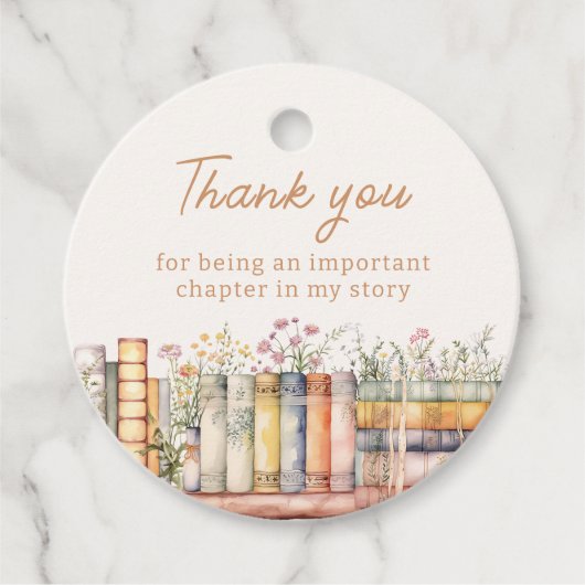 Book Theme Vielen Dank Geschenkanhänger (Vorderseite)