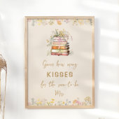 Book Theme Wie viele Kisses Brautparty Game Poster