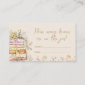 Book Theme Wildblume Wie viele Kisses Bridal Spiel Begleitkarte (Vorderseite)