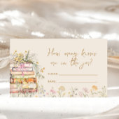 Book Theme Wildblume Wie viele Kisses Bridal Spiel Begleitkarte