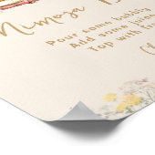 Book Theme Wildblumen Brautparty Mimosa Bar Poster (Ecke)