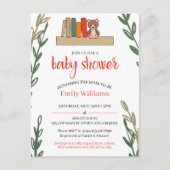 Book Themed Baby Shower Postcard Einladung Postkarte (Vorderseite)
